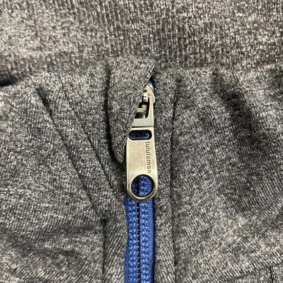 Lululemon Prepost Jacket Men L Gray Mock Neck Athlesuire Full Zip - Picture 3 of 12